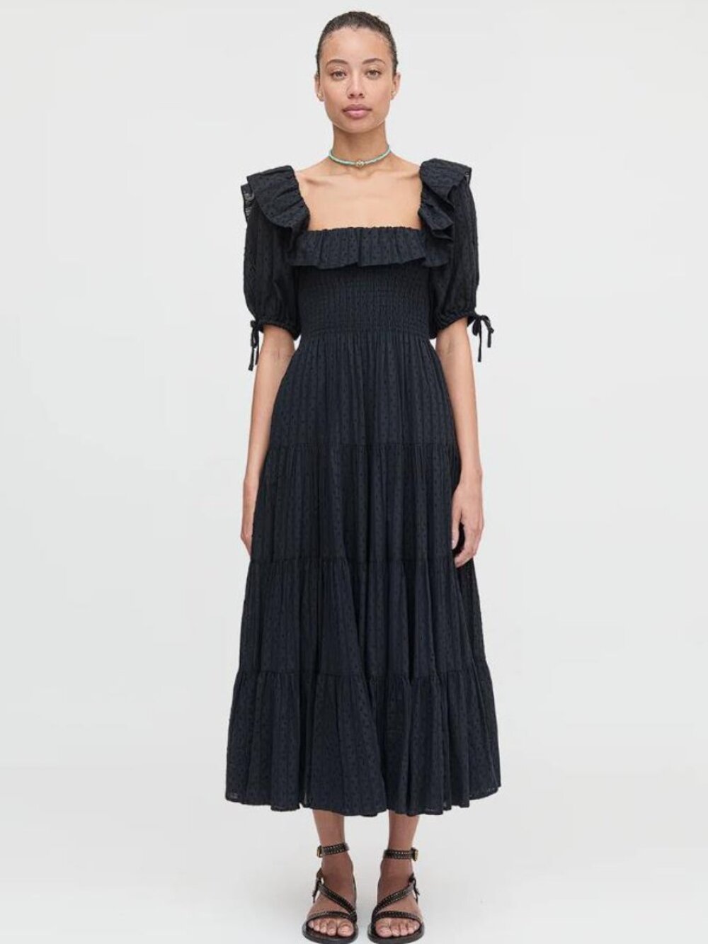 HILL HOUSE HOME Women's The Corinne Nap Dress Size S In Black